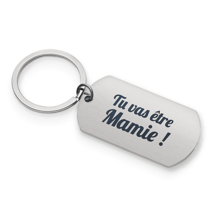 Porte-clé plaque - Tu vas être mamie