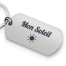 Porte-clé plaque - Mon soleil