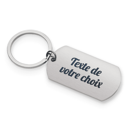 Porte-clé plaque - 100% personnalisé