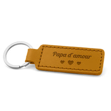 Porte-clé cuir - Papa d'amour