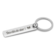 Porte-clé mini plaque - Des clés de star