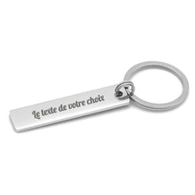 Porte-clé mini plaque - 100% personnalisé