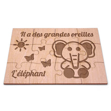 Puzzle 12 pièces - L'éléphant