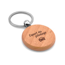 Porte-clé bois - Expert du pilotage